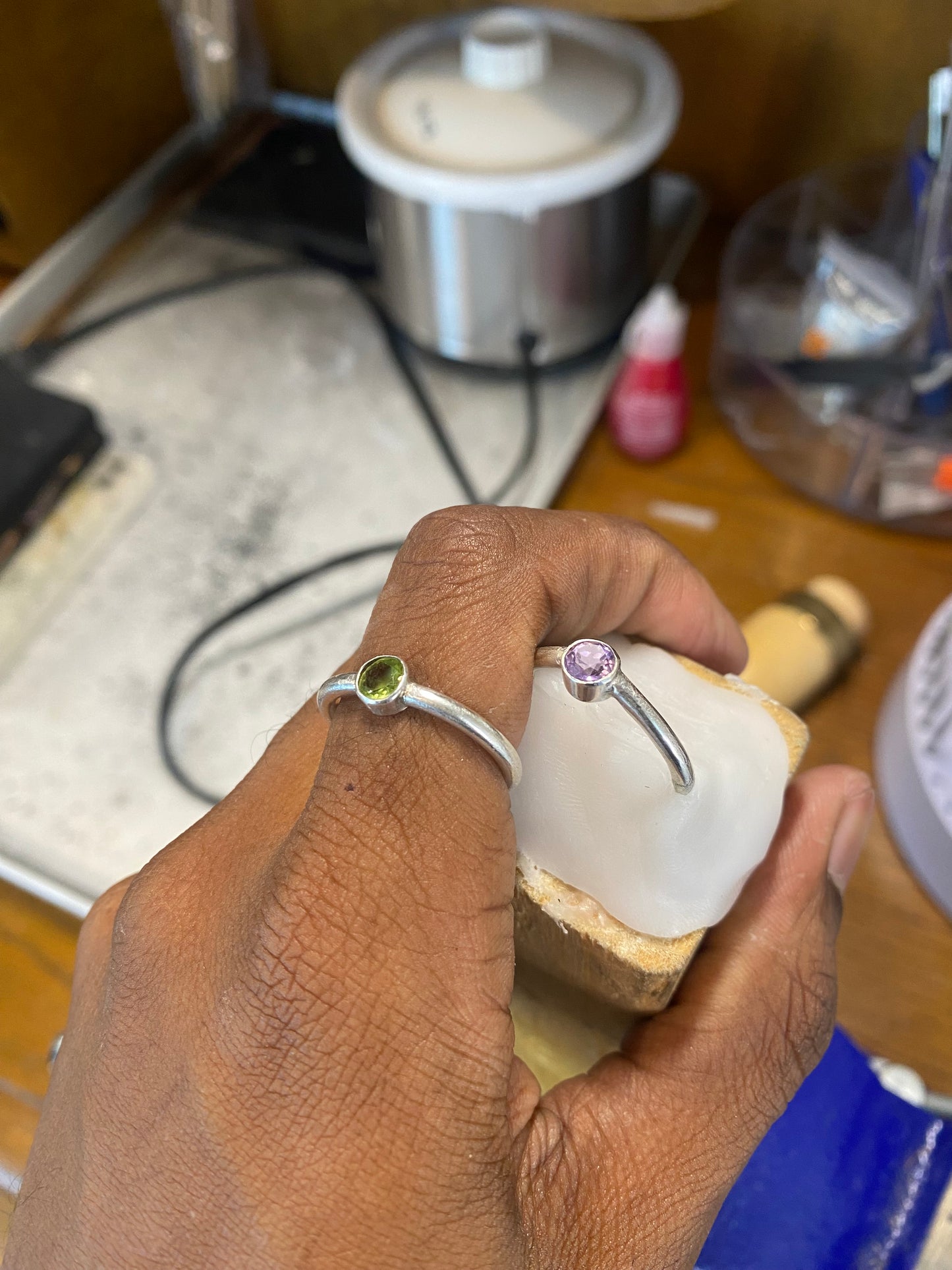Peridot/.925 Birthstone ring