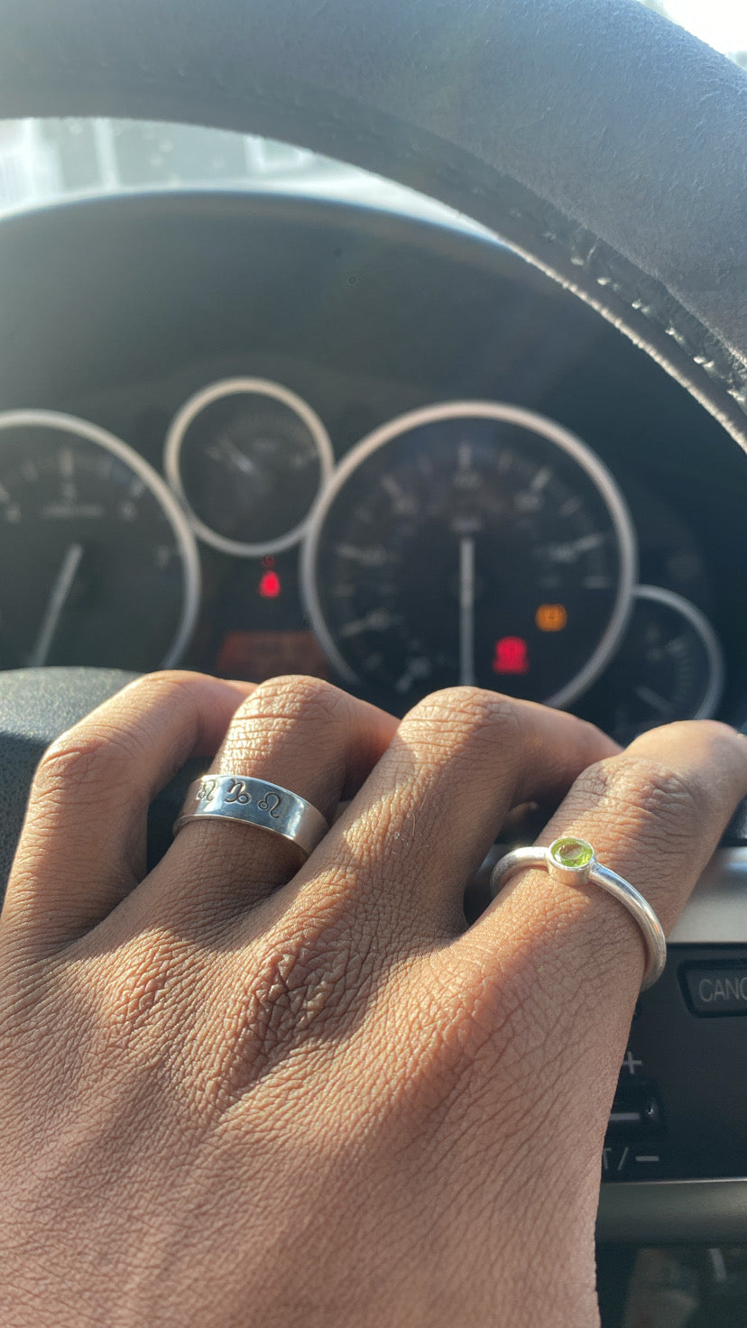 Peridot/.925 Birthstone ring