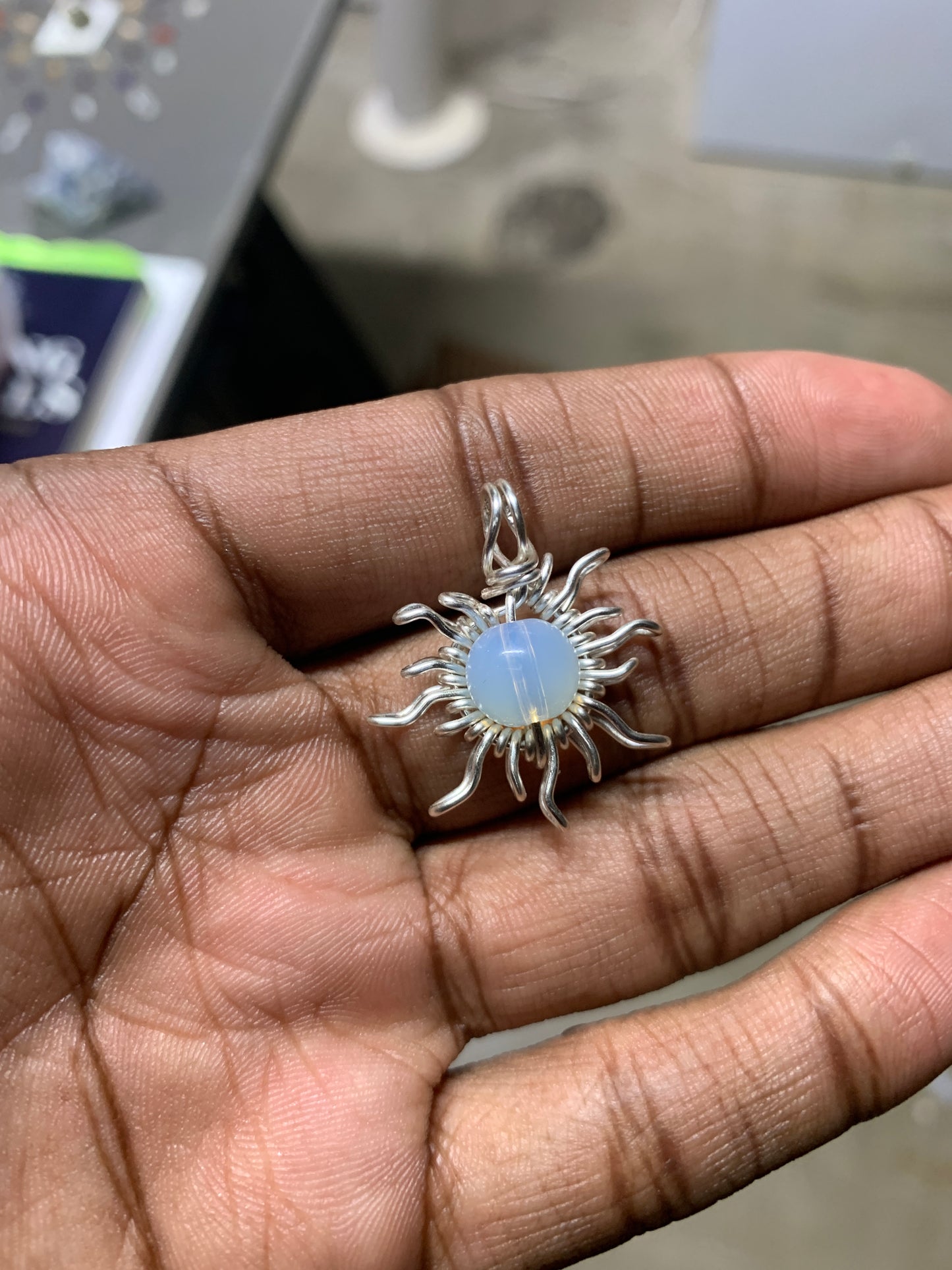 Sun crystal necklace
