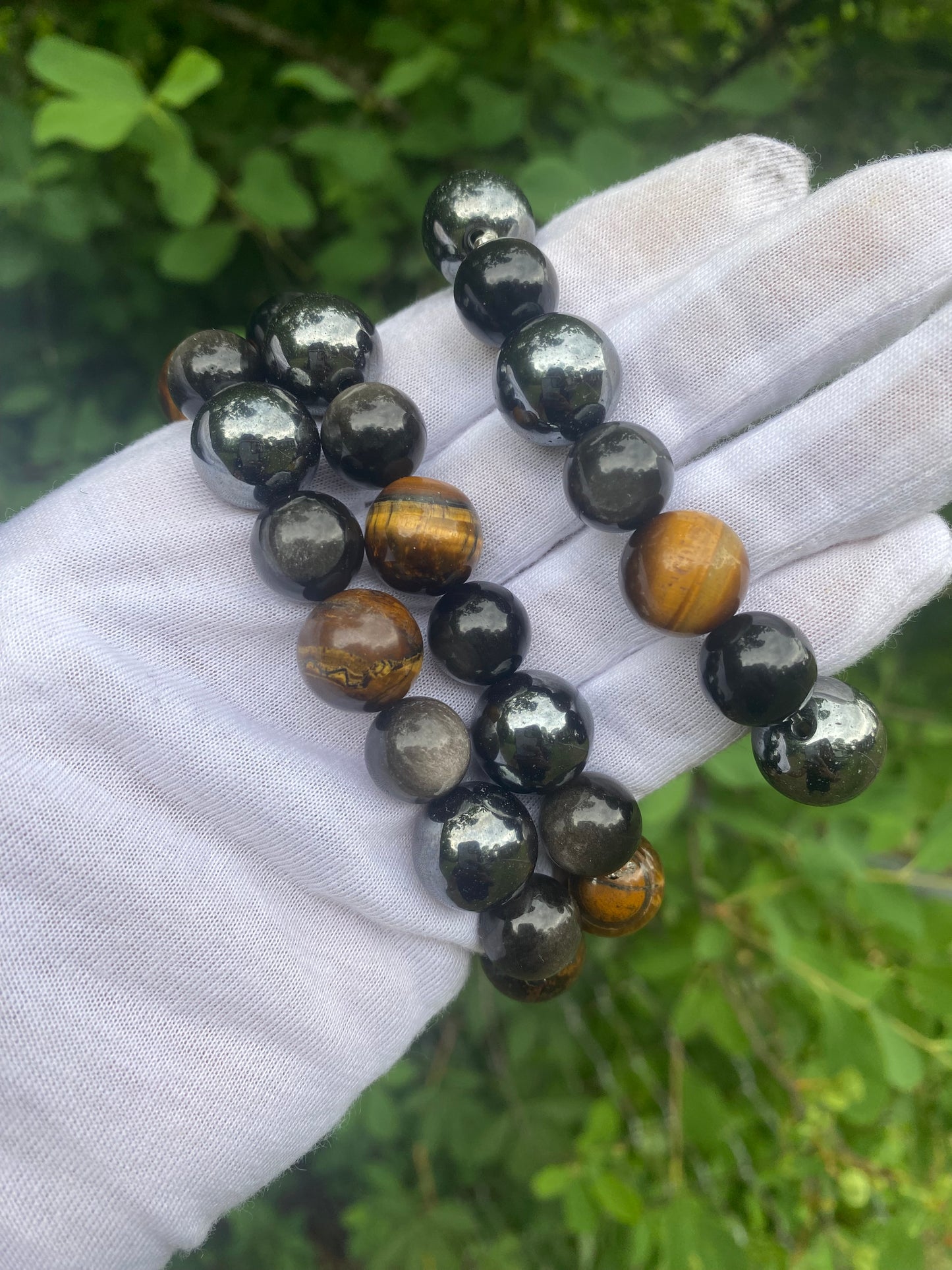 Large bead Triple protection bracelet