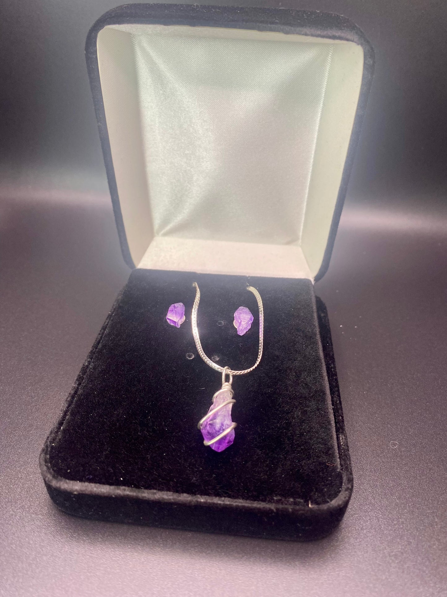 Amethyst & .925 silver set