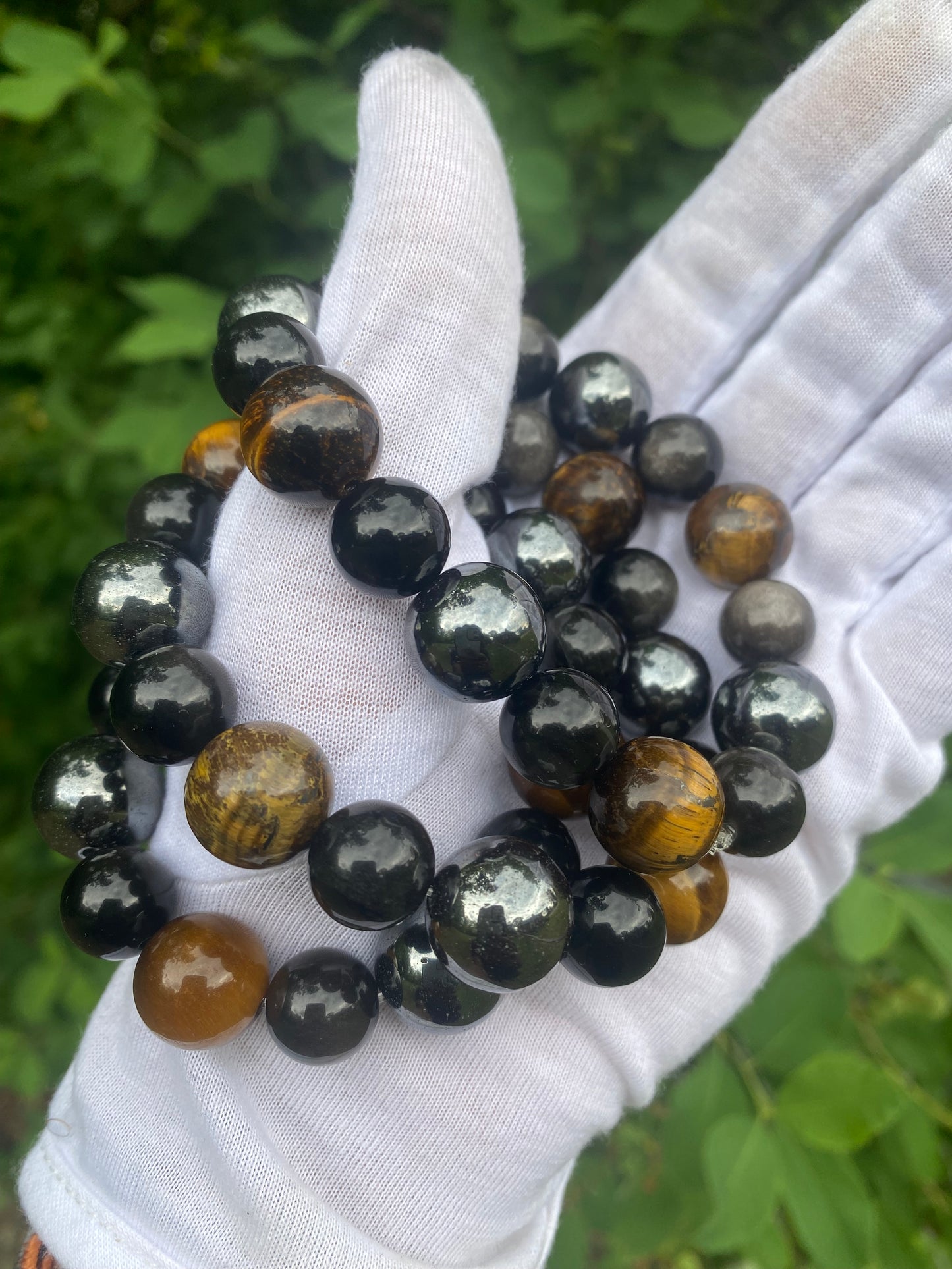 Large bead Triple protection bracelet