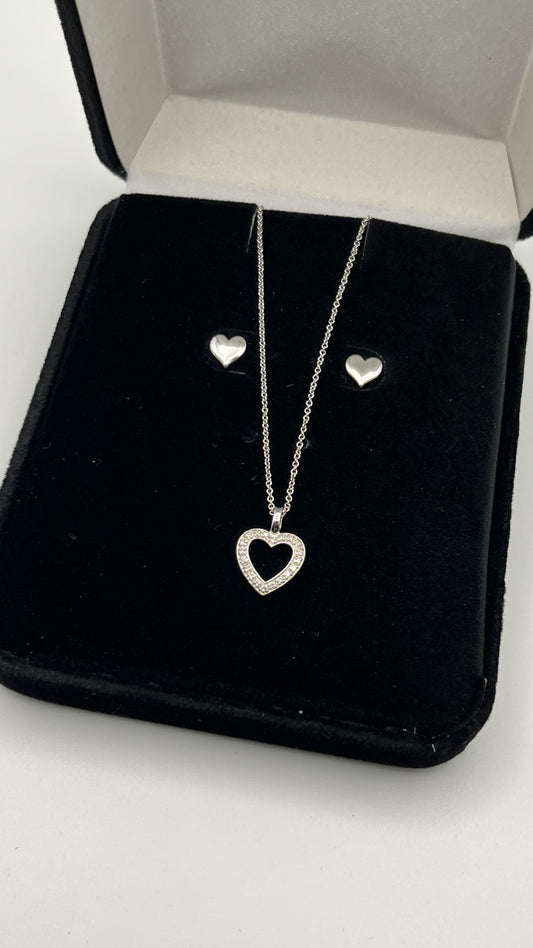 .925 Heart diamond set