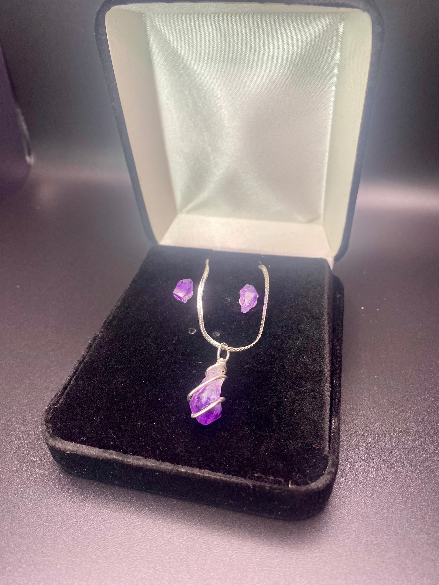 Amethyst & .925 silver set