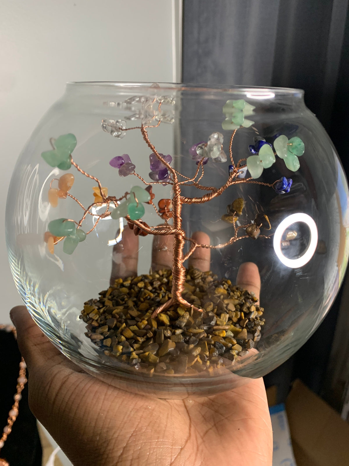 7 Chakras Crystal tree of life / Crystal wire tree / reiki & meditation decor