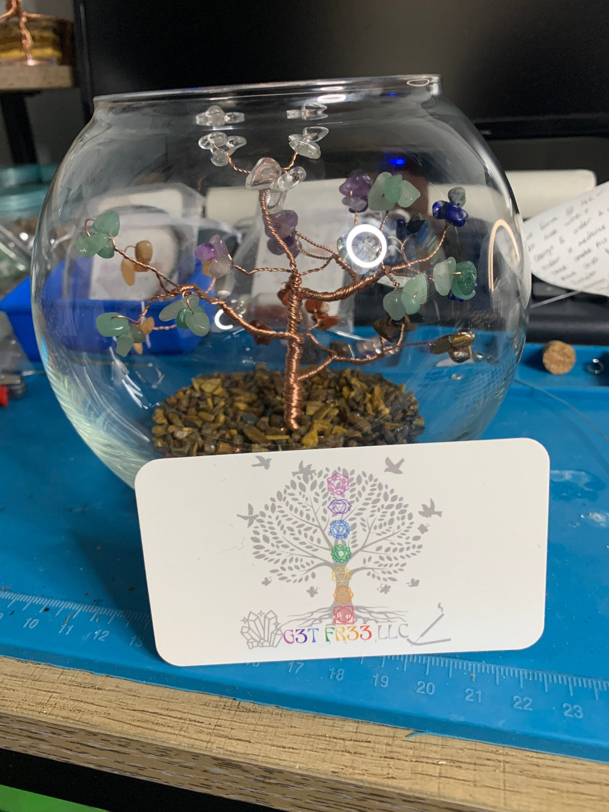 7 Chakras Crystal tree of life / Crystal wire tree / reiki & meditation decor