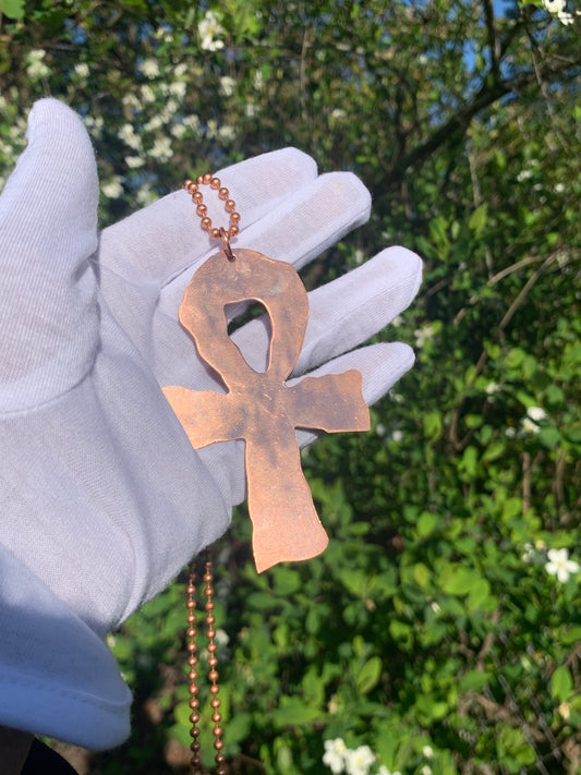 Copper ankh necklace