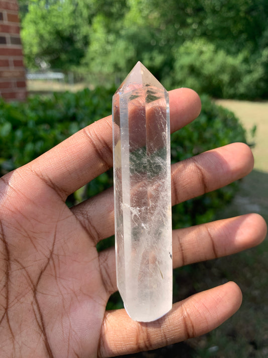 Clear Quartz polished tower